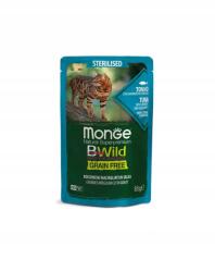 Monge Bwild Tonhal tasak macskáknak garnélarákkal és zöldségekkel 85g Monge márka (8009470012799)