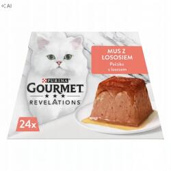 Purina Gourmet Revelations pástétom macskáknak lazaccal szószban 24x57 g