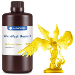Anycubic Vízzel Mosható Resin 2.0 - Áttetsző Sárga, 1kg