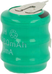 VHBW Gombelem Akkumulátor 3/V80H 2 Pins - 80 mAh 3, 6 V NiMH