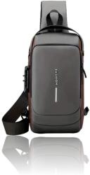  Fashion Testtáska -számzáras -matt- Vízlepergetős- Szürke- Arany- (bk45546-1)