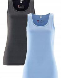 Bonprix Pamut Szürke Vállpántos Női BLÚZ__36/38