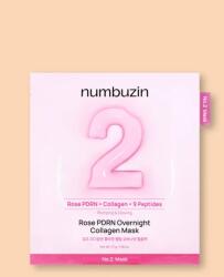 Numbuzin Mască facială cu colagen și polinucleotide No. 2 Rose PDRN Overnight Collagen Mask - 37 g / 1 buc Masca de fata