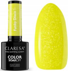 Claresa Funky Disco 1 Hibrid lakk Neon Sárga 5ml (5903819826494)