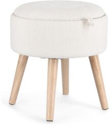 Bizzotto ZOYA fehér buklé puff - dodo - 48 990 Ft