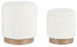 Bizzotto ZOYA törtfehér buklé puff - dodo - 144 790 Ft