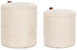 Bizzotto KATIA törtfehér szövet puff