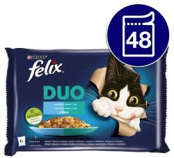 FELIX Fantasztikus tasakok macskáknak lazac, pisztráng (12) 4x85 g