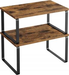 SONGMICS Konyhai Polc Rendező Könyvespolc Szett 2 Stílus Loft Rusztikus 30 cm (KCS021X01)