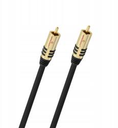 Oehlbach audio kábel mélynyomó Cinch 5m aranyozott Ofc árnyékolt fekete (D1C21535)