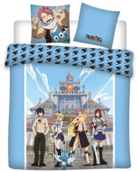 Anime Fairy Tail Fortress dupla, kétszemélyes ágyneműhuzat 240×220cm, 63x63 cm Microfibre