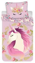 Unikornis Flowers ágyneműhuzat 140×200cm, 70×90 cm