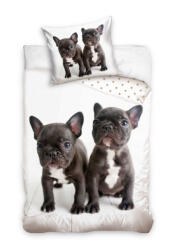 Állatok Kutyás Bulldog ágyneműhuzat 140×200cm, 70×90 cm
