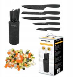 Masterpan Konyhai késkészlet Masterpan 6 részes, márvány bevonattal, blokk (MP-6012)