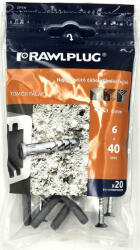 Koelner - Rawlplug Lapos peremes nylon dübel beüthető csavarral 6x40mm