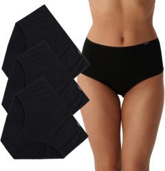 Atlantic női pamut maxi alsónadrág, Size L, bézs, fekete, fehér (3BLP-585-CZARNY-L)