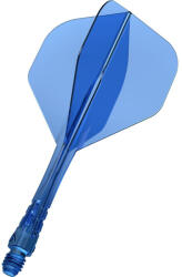 Mission Fluturas si tija darts Mission Force 90 Vortex transparent albastru, fluturas No2 si tija medie (M001793)