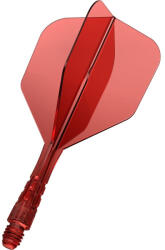 Mission Fluturas si tija darts Mission Force 90 Vortex transparent rosu, fluturas No6 si tija scurta (M001783)