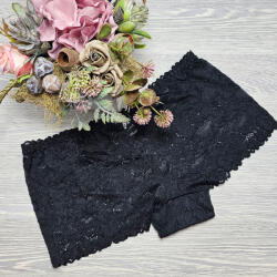 Lemila Csipkés női short alsó- francia bugyi 2XL, Fekete 69856