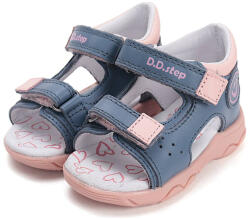 D. D. Step kék-mályva szíves kislány bőrszandál - gyerekcipo - 13 195 Ft
