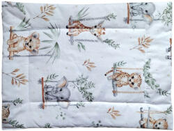  Lapos kispárna 38x48 cm pamut borítással - Hintázó szafarikölykök mintával - Elfordított