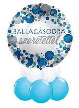  Asztaldísz - lufikompozíció - ballagásra, diplomaosztóra, mpr-12-1008K (LUFI249482)