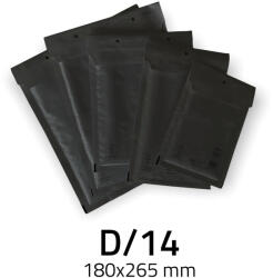  Légpárnás Boríték (buborékos boríték) D/14 fekete - 180x265 mm