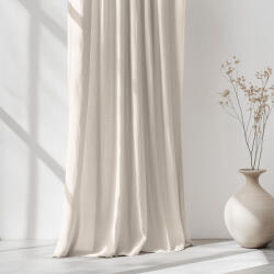 Goldea lenvászon keverék drapéria - elefántcsontszín 140x145 cm