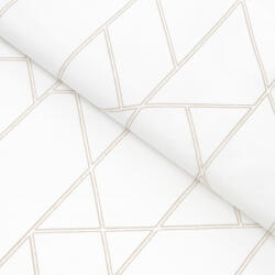 Goldea pamutvászon - geometriai vonalak fehéren 160 cm