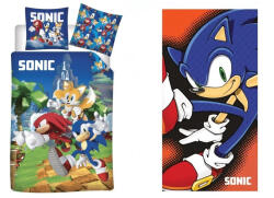 Sonic a sündisznó felnőtt ágyneműhuzat és törölköző szett (Speedy Dreams) (EKING0503)