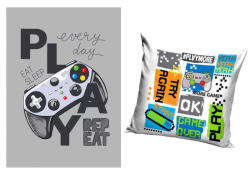  Gamer polár takaró és párna szett, 2 részes (Rep Eat) (EKING0386)