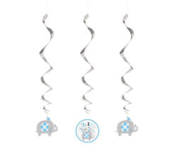  Kék elefánt Floral szalag dekoráció 3 db-os szett (MLG784028) - eking