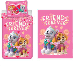  Mancs Őrjárat Friends Furever gyerek, ovis ágyneműhuzat és polár takaró szett (JVL0165)