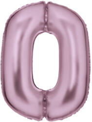  Rózsaszín Lustre Pastel Pink 0-ás szám fólia lufi 86 cm (DPA9917322) - eking Lufi