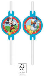  Disney Mickey Rock the House papír szívószál, 4 db-os szett FSC (PNN93941) - eking
