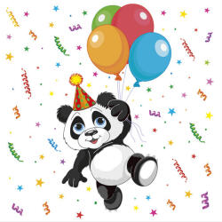  Állatos Funny Panda szalvéta 20 db-os 33x33 cm (PKK765871) - eking