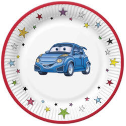  Autó Cartoon papírtányér 8 db-os 18 cm (PKK758552) - eking