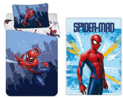  Pókember gyerek, ovis ágyneműhuzat és polár takaró szett (Spider Hero City) (EKING0518)