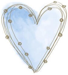  Szív Pastel Blue szalvéta 20 db-os 33x33 cm (PKK765819) - eking