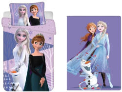  Disney Jégvarázs gyerek, ovis ágyneműhuzat és polár takaró szett (purple) (EKING0159)