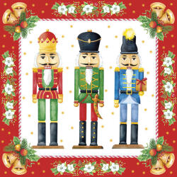  Karácsonyi Watercolour Nutcrackers szalvéta 20 db-os 33x33 cm (PKK761903) - eking