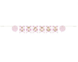  1st Birthday Pink, Első születésnap papír felirat 182 cm (MLG749089)