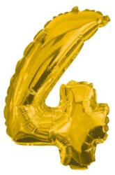  Arany Gold óriás 4-es szám fólia lufi 85 cm (PNN91188) - eking