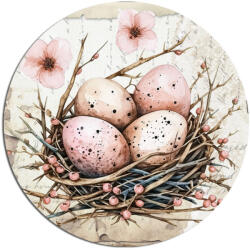  Nyomtatott fa tábla - Húsvéti RSZ téma 11, 8cm - csinaldmagadshop