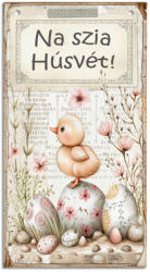  Nyomtatott fa tábla - Na szia Húsvét 13x24, 3cm - csinaldmagadshop