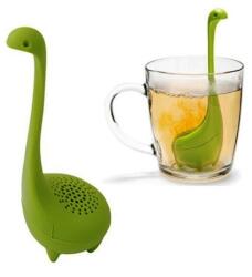  Tea-szűrő szilikon Nessie, Loch-Ness-i szörny: Világoszöld