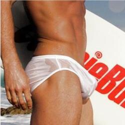  Fürdőruha férfi AussieBum fehér félig átlátszó: M Fehér