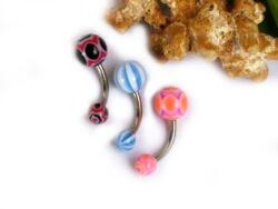  Banán köldök piecing acél és műanyag