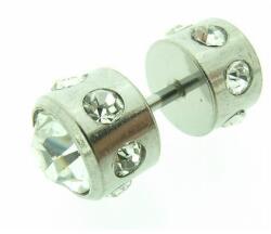  Súlyzó fülbevaló orvosi acélból és cirkóniumból