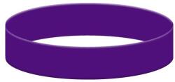  Szilikon karkötő egyszinű, lila színű, nyomtatás nélkül: 202 mm Lila